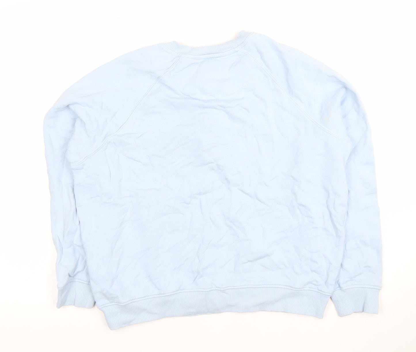 Crew Clothing Company Womens Blue Size 10 Henley Sweatshirt Cotton Blend