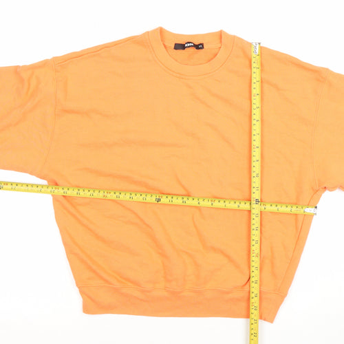 Bik Bok Women’s Orange XS Pullover Sweatshirt Cotton Crew Neck