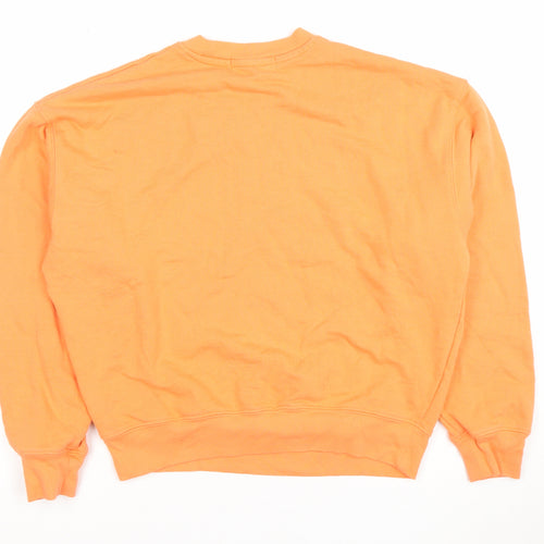 Bik Bok Women’s Orange XS Pullover Sweatshirt Cotton Crew Neck