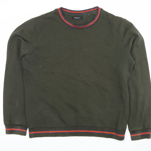 Brave Soul Men’s Green XL Crew Neck Pullover Sweatshirt
