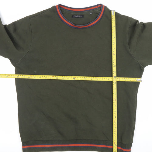 Brave Soul Men’s Green XL Crew Neck Pullover Sweatshirt