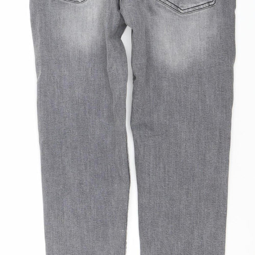 Denim Co. Men's Grey Slim Tapered Jeans 28W 30L Cotton Blend