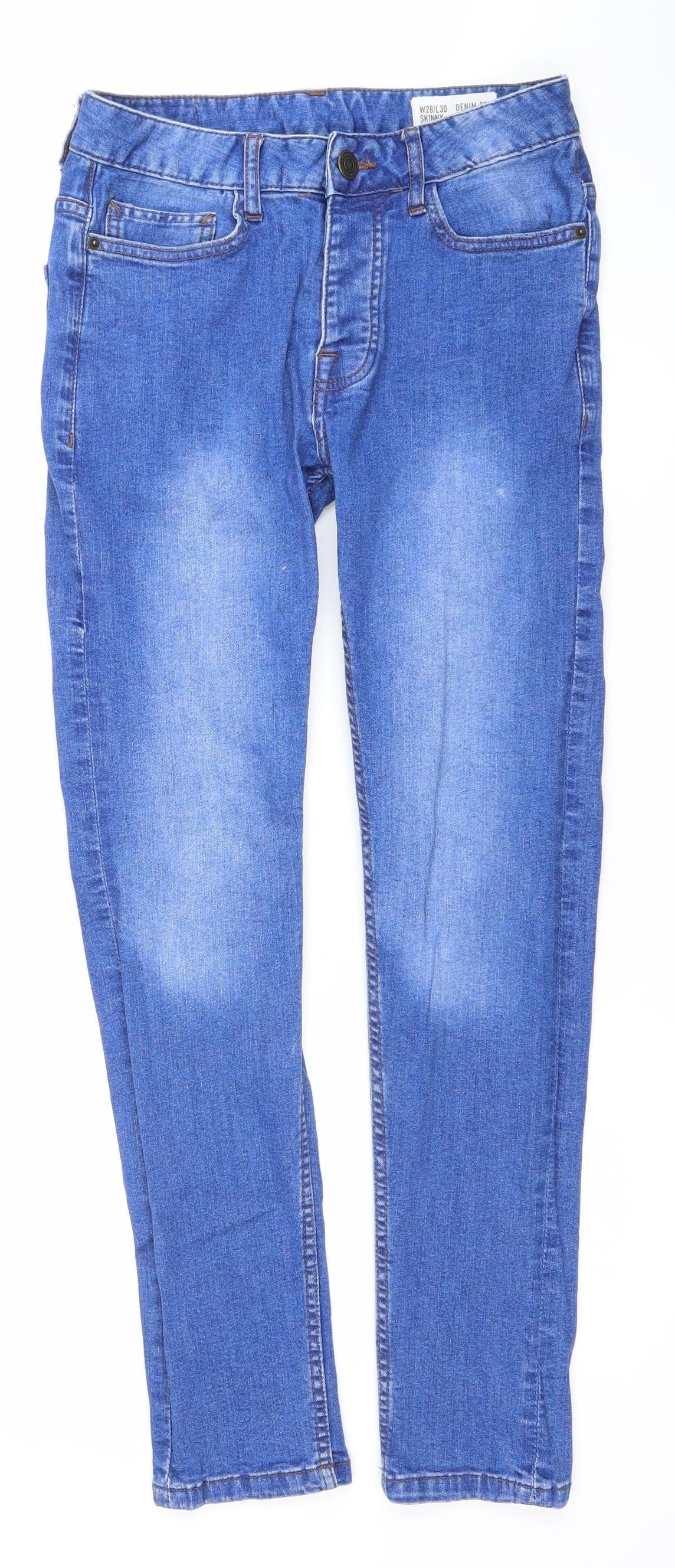 Denim Co. Men's Blue Skinny Jeans W28 L30 Slim Fit