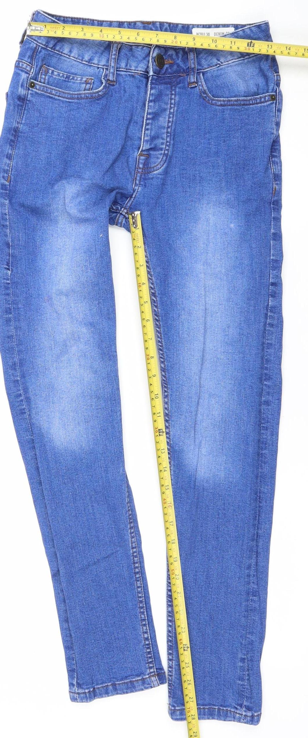 Denim Co. Men's Blue Skinny Jeans W28 L30 Slim Fit