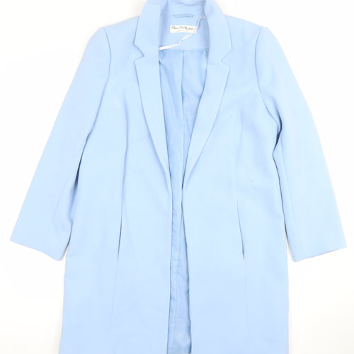 Miss Selfridge Women Blue Size 10 Mid-Length Blazer Jacket