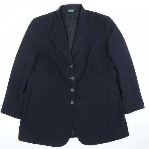 Canda Women Black Size 16 Single-Breasted Suit Jacket