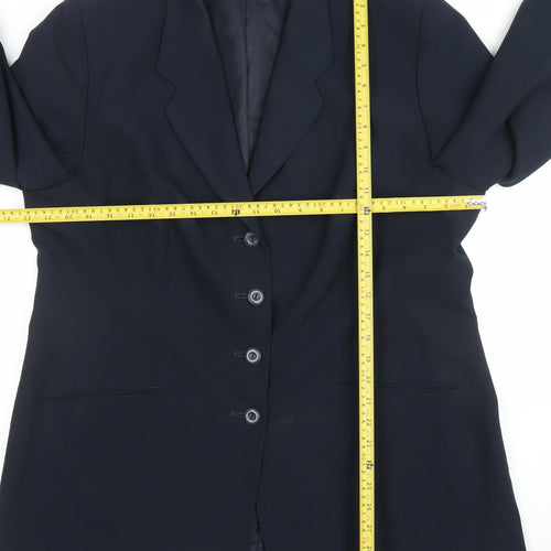 Canda Women Black Size 16 Single-Breasted Suit Jacket