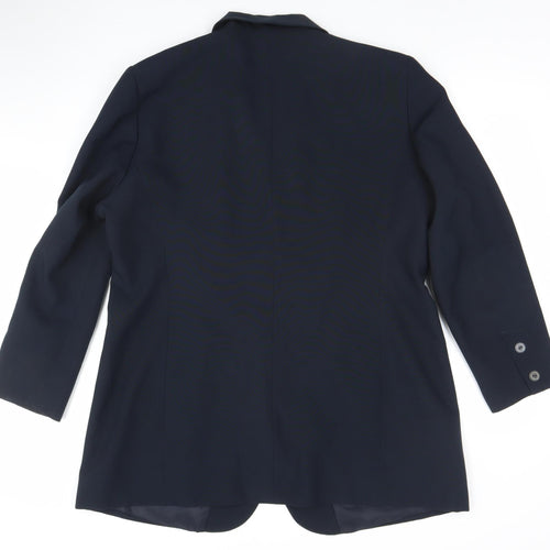 Canda Women Black Size 16 Single-Breasted Suit Jacket