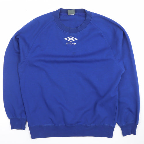 Umbro Mens Blue XS Crew Neck Pullover Sweatshirt