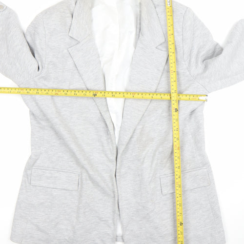 SOSANDAR Womens Grey Size 12 Classic Blazer Jacket