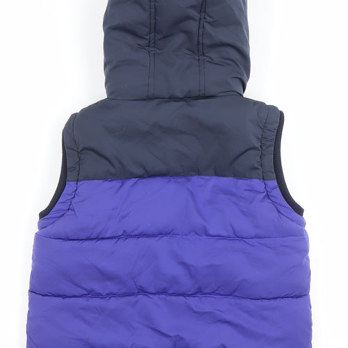 FatFace Boys Blue Hooded Puffer Gilet 6-7 Years Winter Jacket