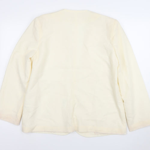Fable Women’s Ivory Blazer Size 16 Single-Breasted Lightweight Jacket