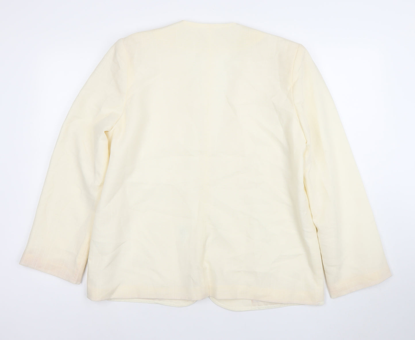 Fable Women’s Ivory Blazer Size 16 Single-Breasted Lightweight Jacket
