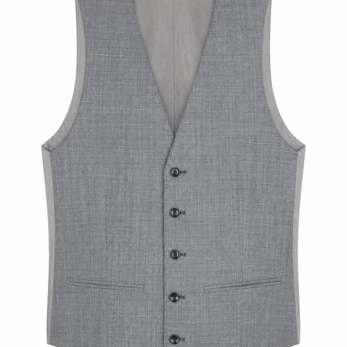 Corsivo Men's Grey 38R Wool Waistcoat Classic Formal