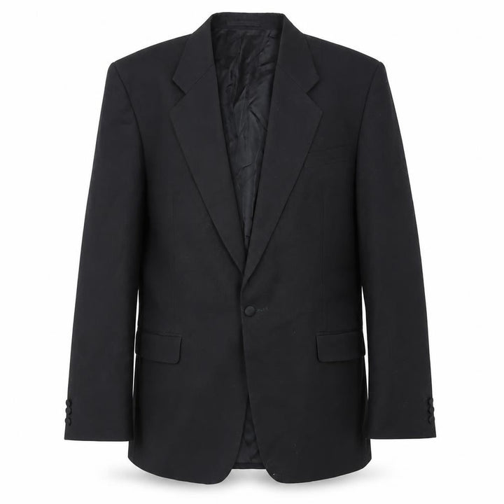 Moss Bros Men's Black 42L Classic Single-Breasted Blazer Jacket
