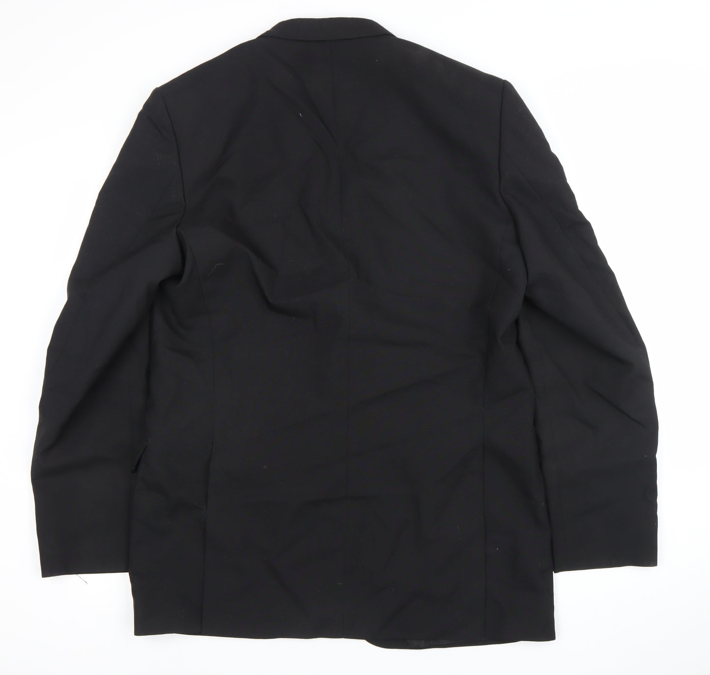 Moss Bros Men's Black 42L Classic Single-Breasted Blazer Jacket