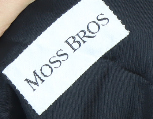 Moss Bros Men's Black 42L Classic Single-Breasted Blazer Jacket
