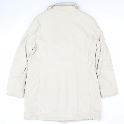 Klass Collection Women's Beige Mid-Length Lined Polyester Overcoat M