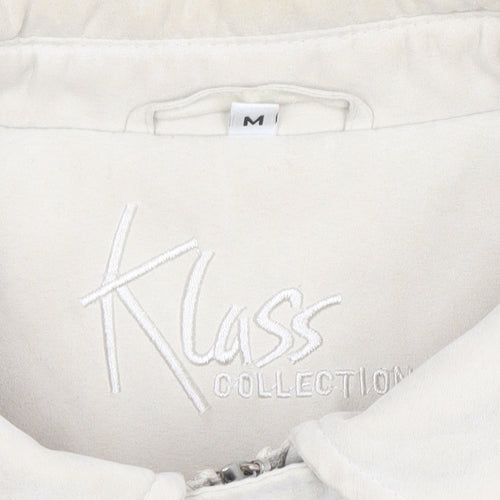 Klass Collection Women's Beige Mid-Length Lined Polyester Overcoat M