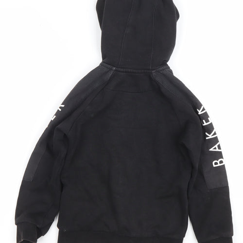 Ted Baker Boys Black Full Zip Hoodie 5 Years Cotton Blend Logo Detail