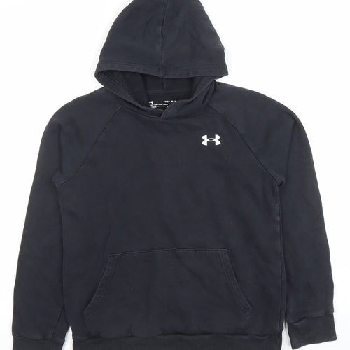 Under Armour Boys Black Pullover Hoodie 13-14 Years ColdGear Fleece