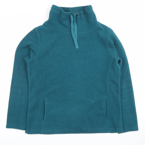 Cotton Traders Women Teal Size 14 Polyester Fleece Pullover Sweatshirt