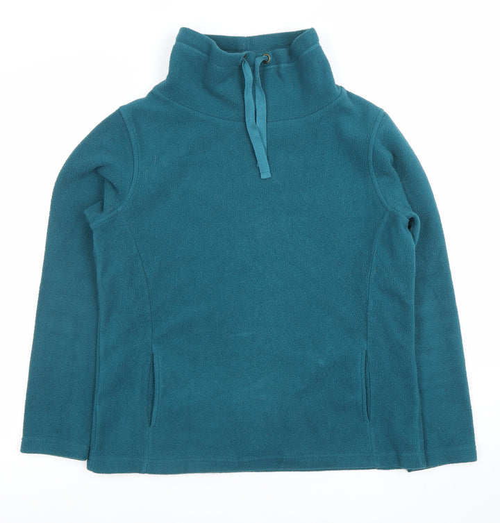 Cotton Traders Women Teal Size 14 Polyester Fleece Pullover Sweatshirt