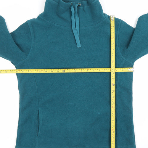 Cotton Traders Women Teal Size 14 Polyester Fleece Pullover Sweatshirt