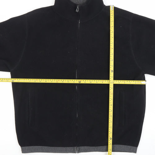 DX Active Men's Black Fleece Full Zip Jacket Size L Regular Fit
