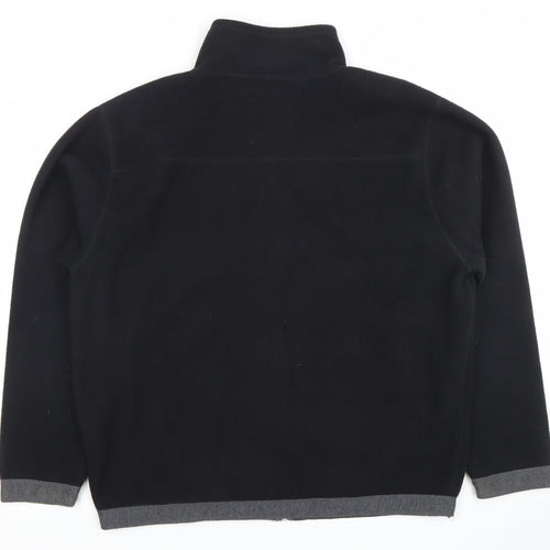 DX Active Men's Black Fleece Full Zip Jacket Size L Regular Fit