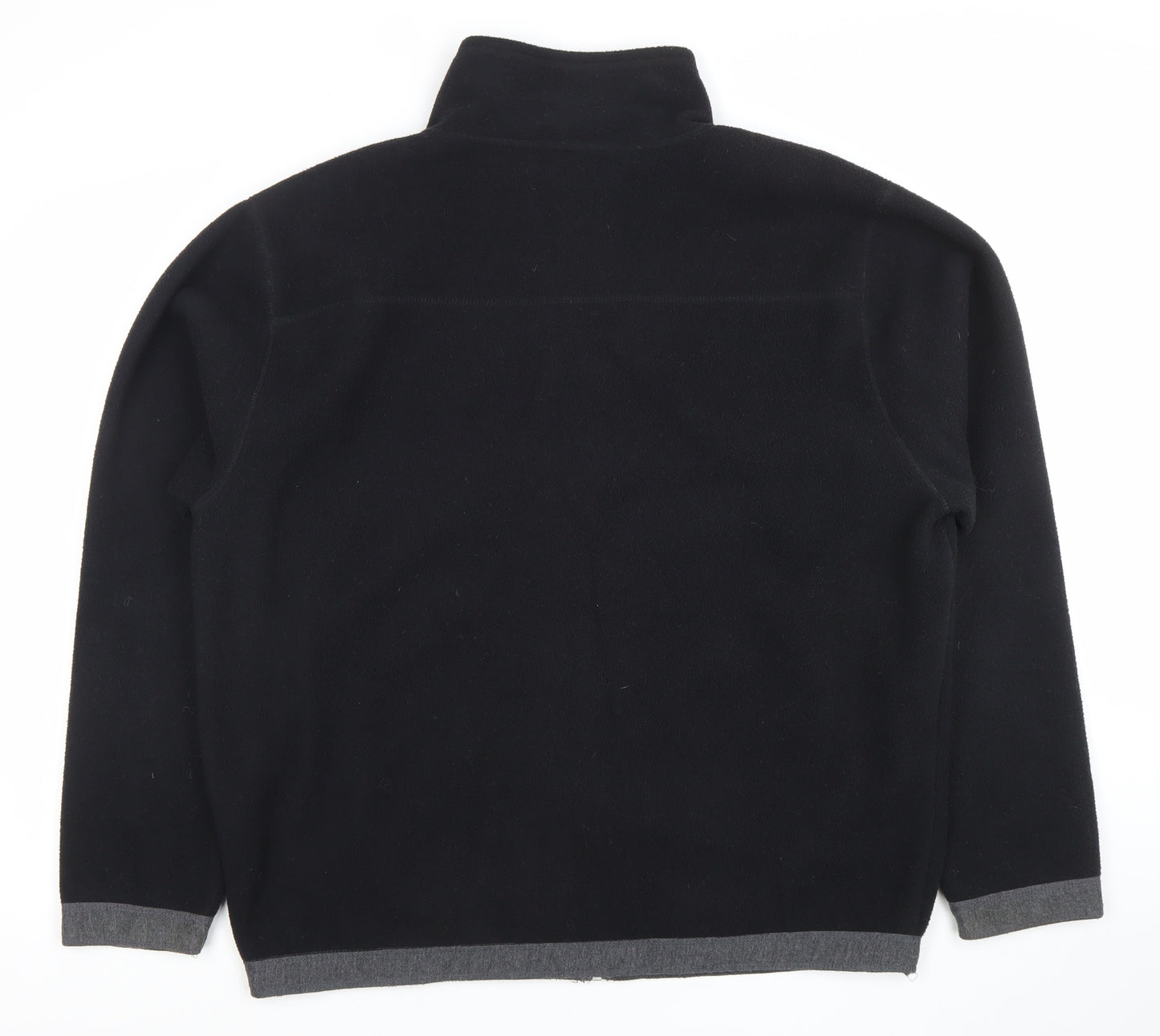 DX Active Men's Black Fleece Full Zip Jacket Size L Regular Fit