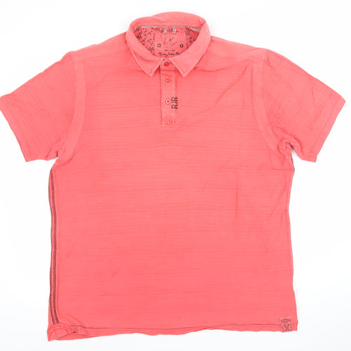 Rocha John Rocha Women's Pink Cotton Polo Shirt Size L