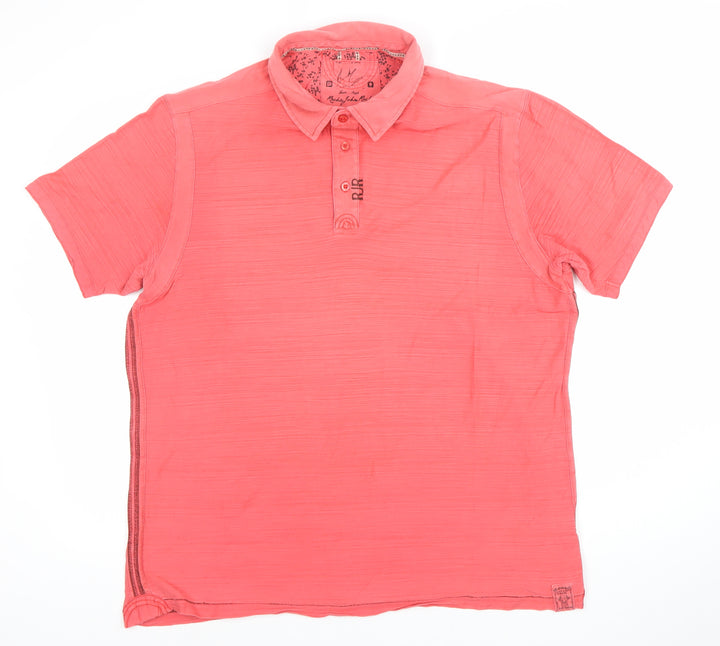Rocha John Rocha Women's Pink Cotton Polo Shirt Size L