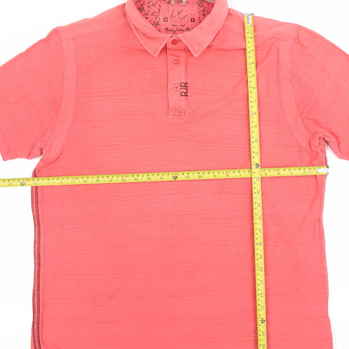 Rocha John Rocha Women's Pink Cotton Polo Shirt Size L