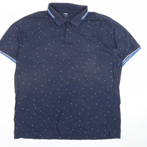 Dunnes Stores Men’s Blue Regular Fit 2XL Cotton Polo Shirt