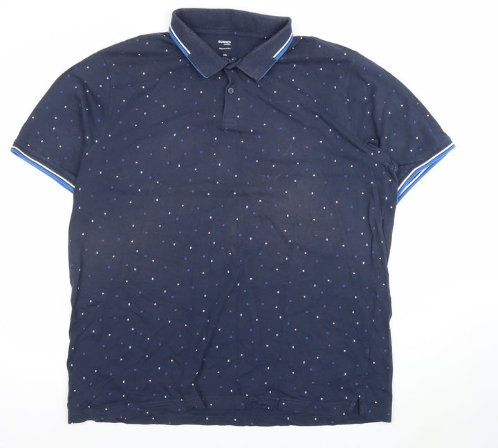 Dunnes Stores Men’s Blue Regular Fit 2XL Cotton Polo Shirt