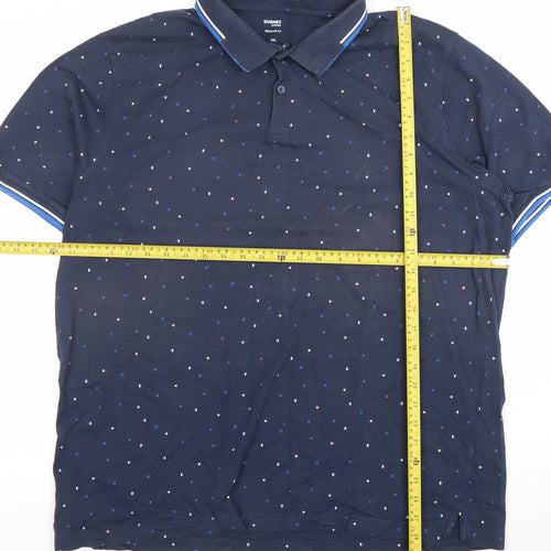 Dunnes Stores Men’s Blue Regular Fit 2XL Cotton Polo Shirt