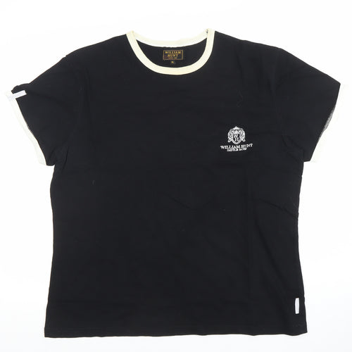 William Hunt Men's Black XL Crew Neck Cotton T-Shirt