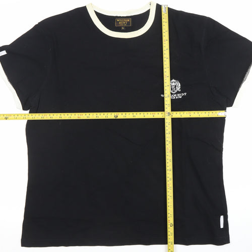 William Hunt Men's Black XL Crew Neck Cotton T-Shirt
