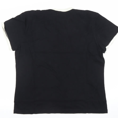 William Hunt Men's Black XL Crew Neck Cotton T-Shirt