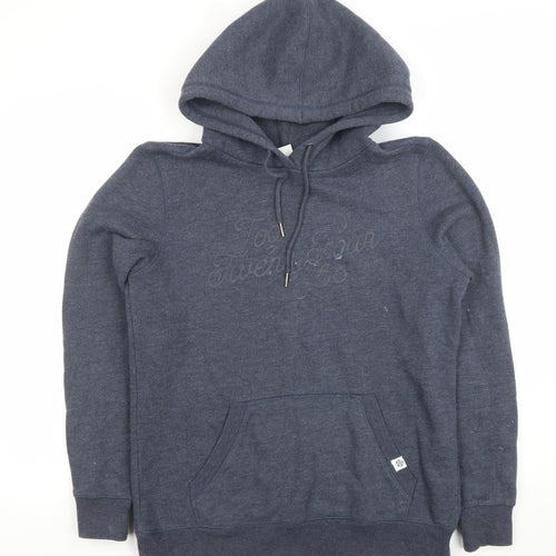 TOG24 Womens Navy Pullover Hoodie Size 10 Cotton Blend Casual