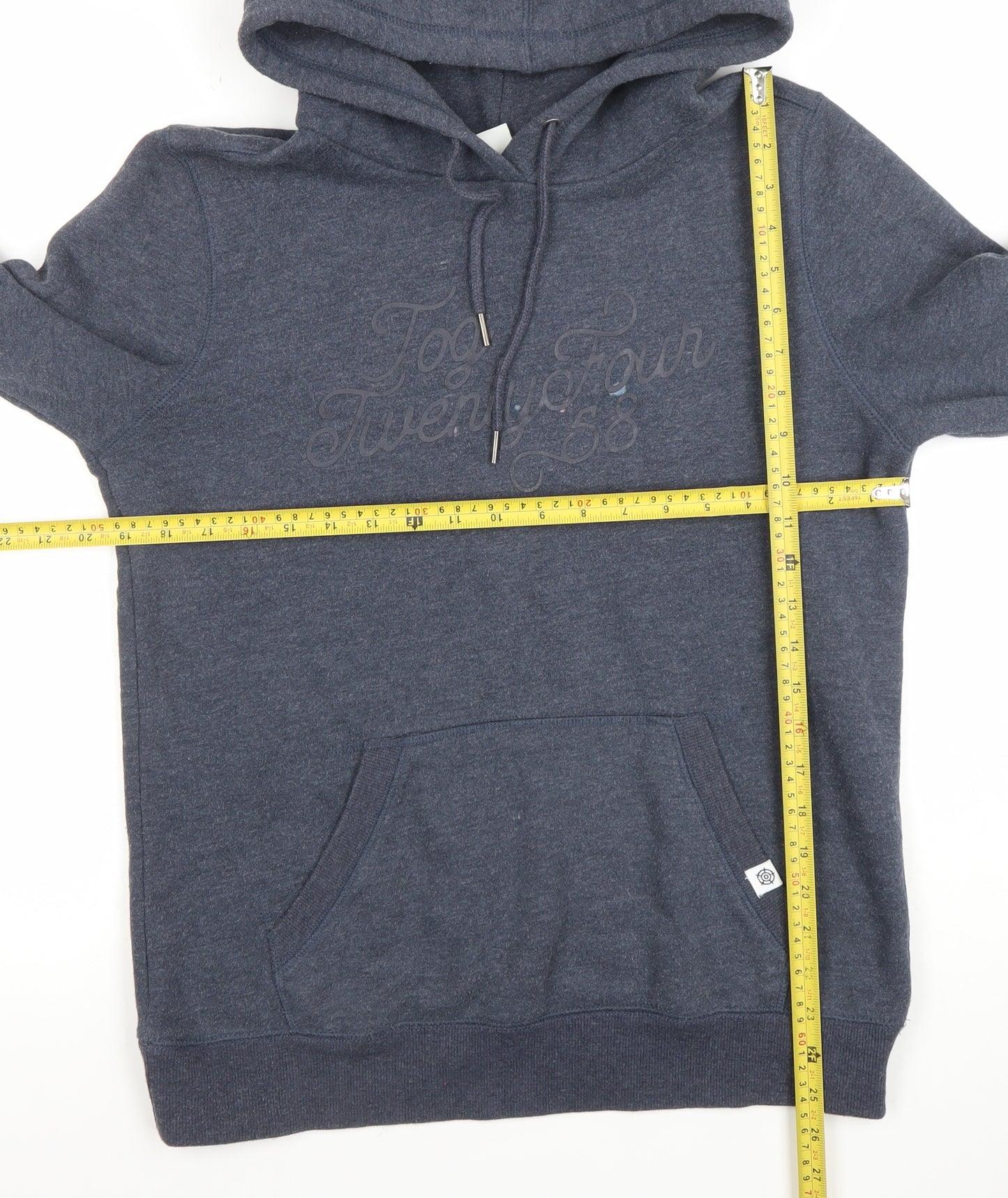 TOG24 Womens Navy Pullover Hoodie Size 10 Cotton Blend Casual