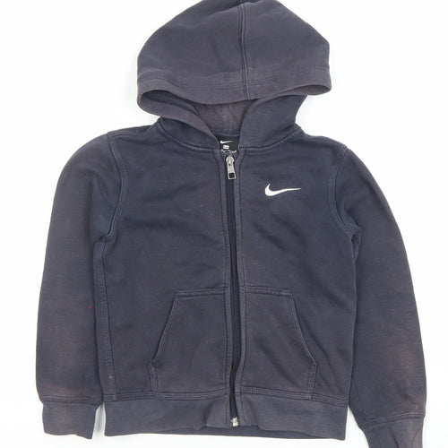 Nike Boys Black 5-6 Years Full Zip Hoodie with Logo Detail