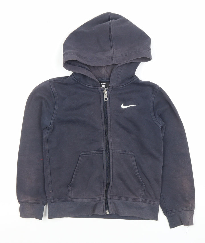 Nike Boys Black 5-6 Years Full Zip Hoodie with Logo Detail