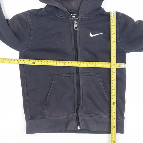 Nike Boys Black 5-6 Years Full Zip Hoodie with Logo Detail