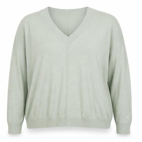 Next Women's Green V-Neck Relaxed Fit Knit Jumper Size 14