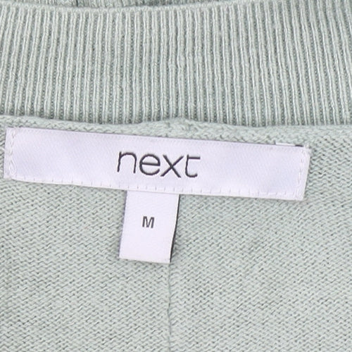 Next Women's Green V-Neck Relaxed Fit Knit Jumper Size 14