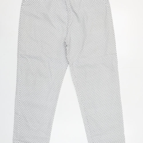 Deck by Decollage Women’s White Patterned Trousers XXL Viscose Blend