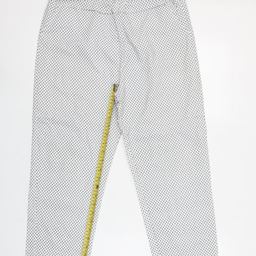 Deck by Decollage Women’s White Patterned Trousers XXL Viscose Blend