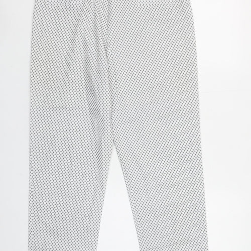 Deck by Decollage Women’s White Patterned Trousers XXL Viscose Blend